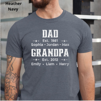 Personalized Dad Est Grandpa Est With Kids Name Shirt, Fathers Day Gift,  Custom Grandpa Shirt, Daddy Shirt, Gift For Grandpa, Gift For Dad - Kiwi  Picks Tees