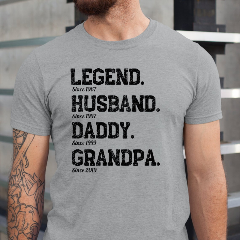 Personalized Dad Grandpa Shirt, Husband Father Grandpa Legend Fathers Day  Gift - Bring Your Ideas, Thoughts And Imaginations Into Reality Today