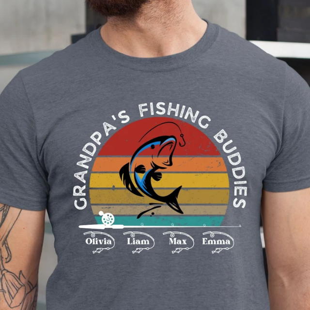 Custom Fishing Sweatshirts For Men, Fishing Shirt For Dad, Grandpa