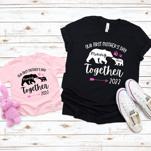 Mama Bear And Cubs Shirt Gift For Mothers Day, First Mother